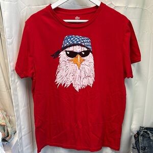 Patriotic Red Eagle Graphic Tee